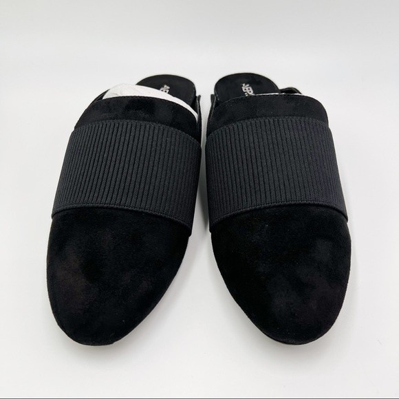 Aerosoles Womens Size 9.5 Look Out Black Fabric Microsuede Slides‎ Mules Shoes - Picture 3 of 16